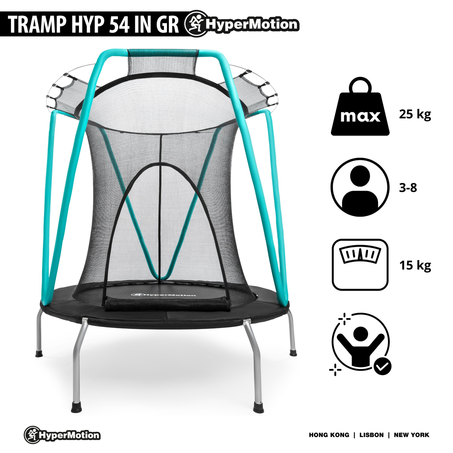 Mint trampolin 137cm sa zaštitnom mrežom - za djecu 3-8 godina - za dom i vrt