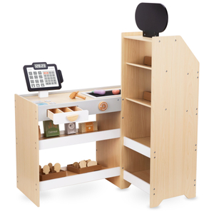 Drvena trgovina mješovitom robom - veliki XXL štand, trgovina s igraćom kasom