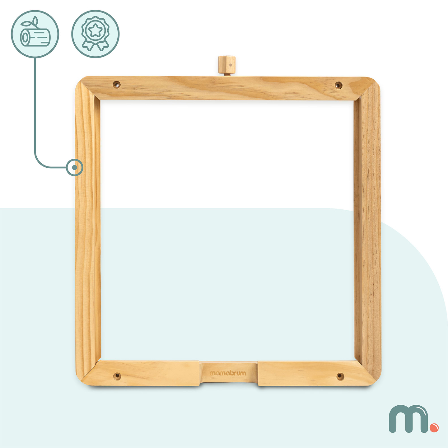 Drveni zidni okvir - za montažu Mamabrum edukativnih ploča