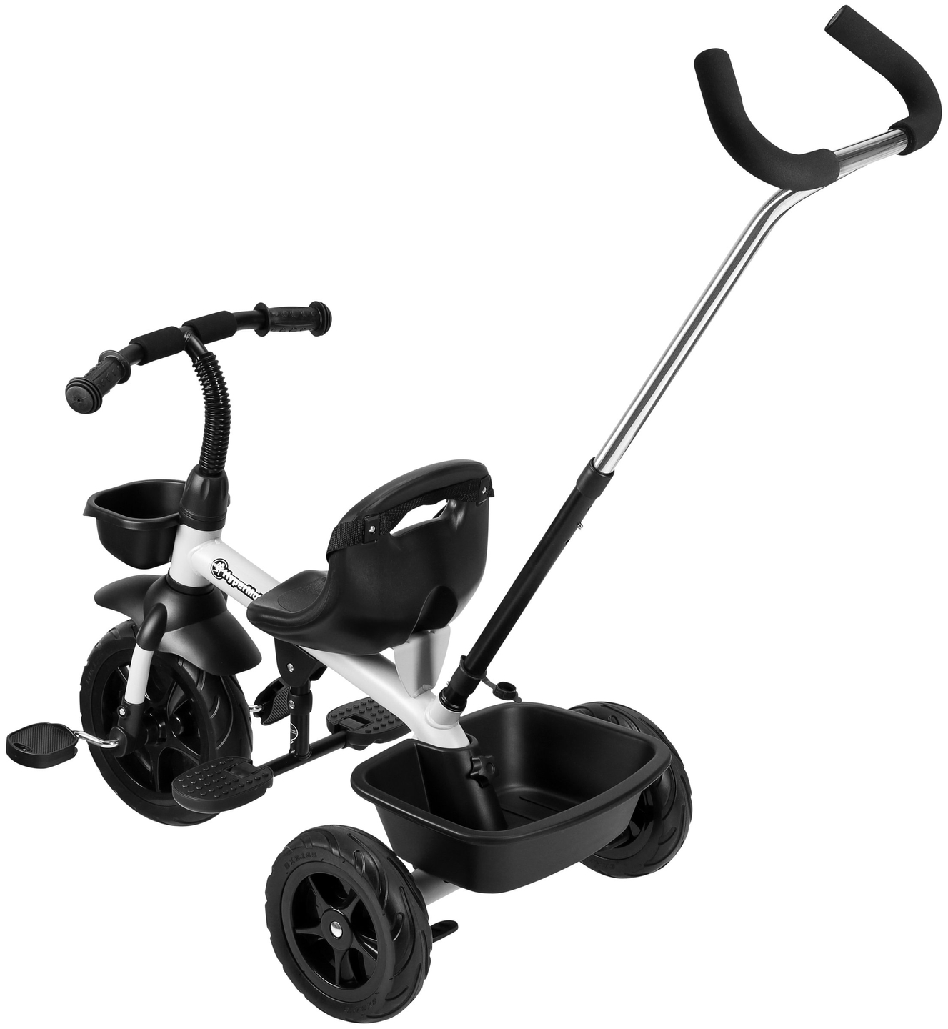 HyperMotion TOBI VECTOR tricikl - trajno napumpani kotači + potiskivač. Boja: svijetlo siva.