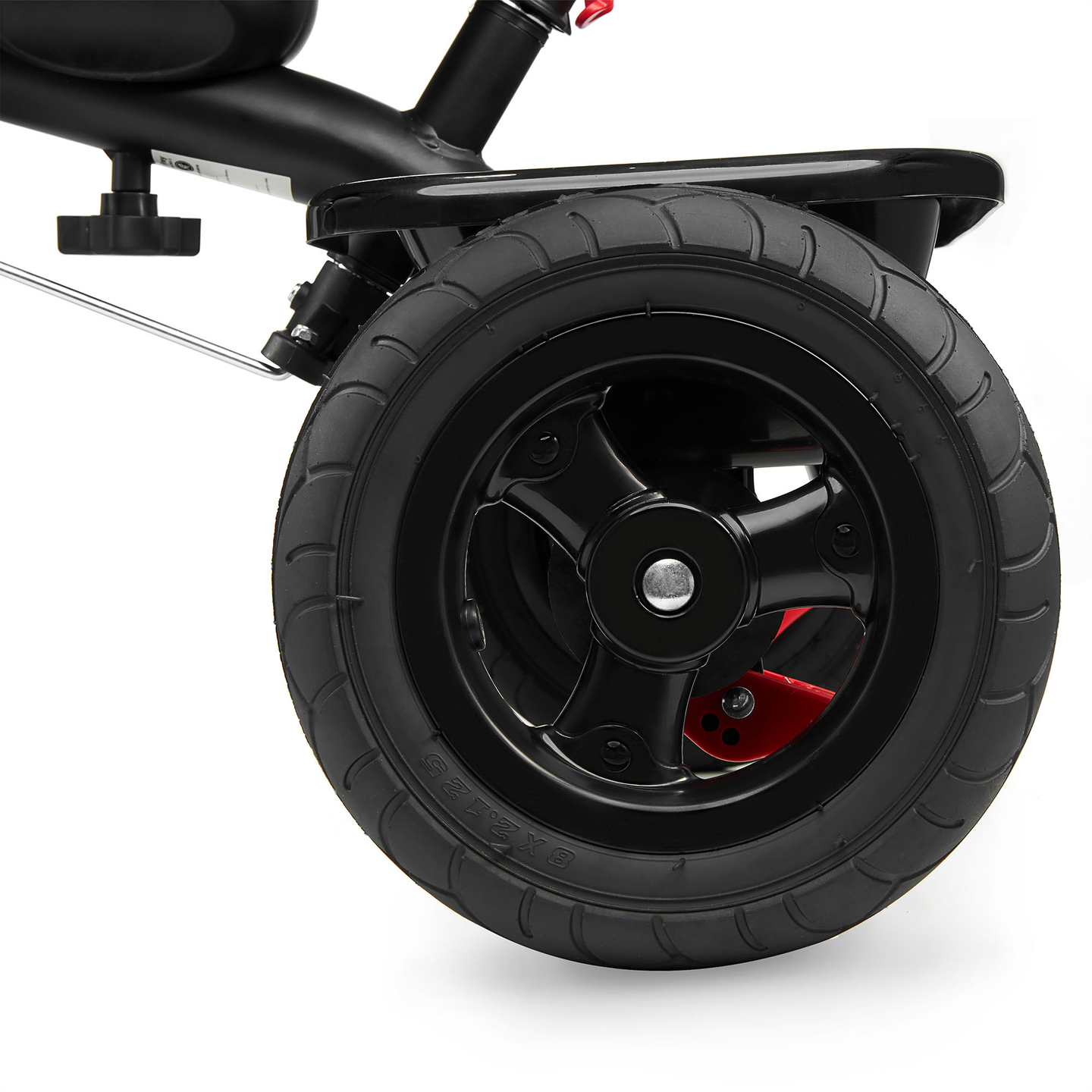 Tricikl za djecu 1-4 godine - TOBI FREY - siva boja - okretna - kotači na napuhavanje + guralica