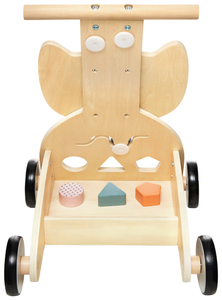 Drvena, multifunkcionalna hodalica - guralica - kolica s kockama - Sova