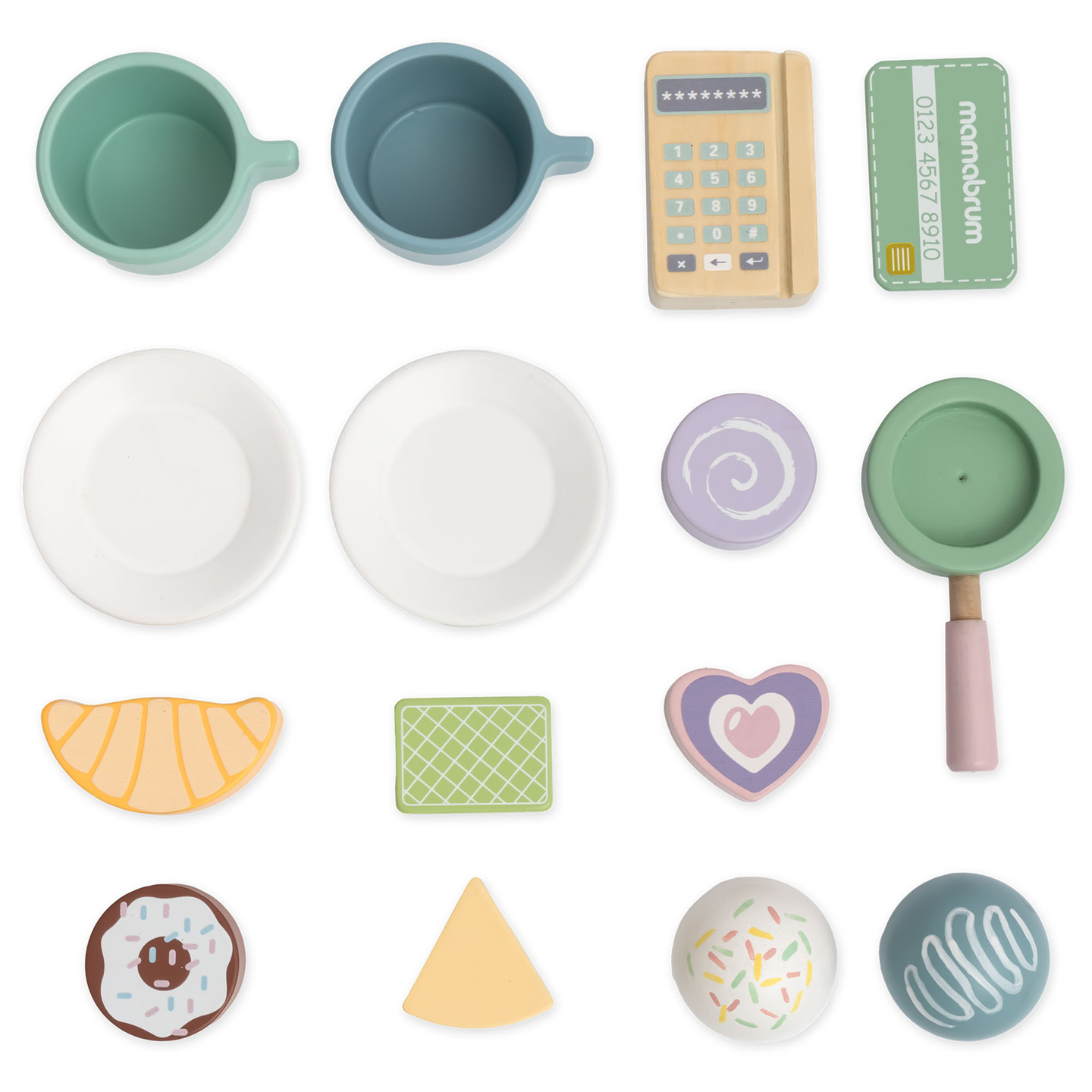 Veliki, drveni kafić i slastičarnica s magnetskom pločom, aparatom za kavu i setom sladoleda i deserta - preko 70 komada!