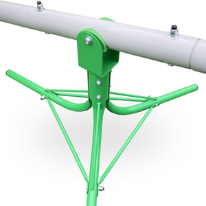 Vrtna ljuljačka 2-u-1, greda za ravnotežu za 2 osobe s funkcijom vrtuljka od 360 stupnjeva