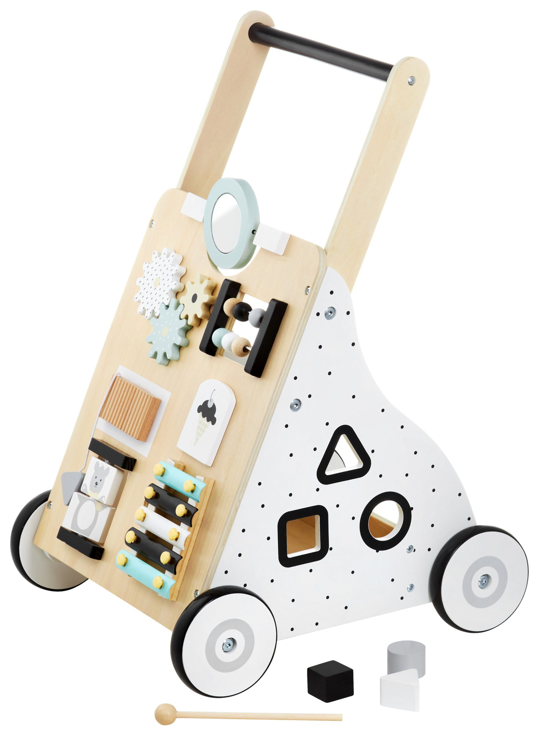 Drvena, edukativna hodalica/guralica za djecu - manipulativna ploča