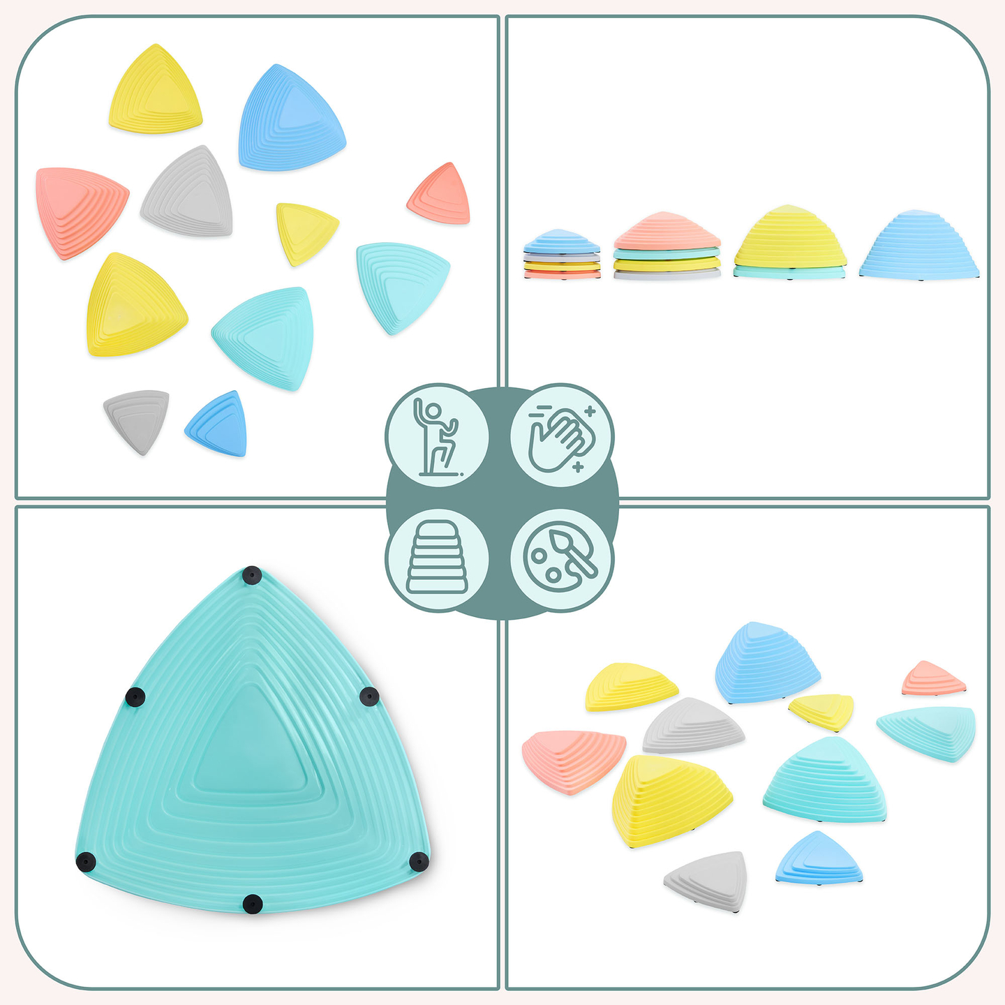 Kamenje za ravnotežu u boji - 11 komada