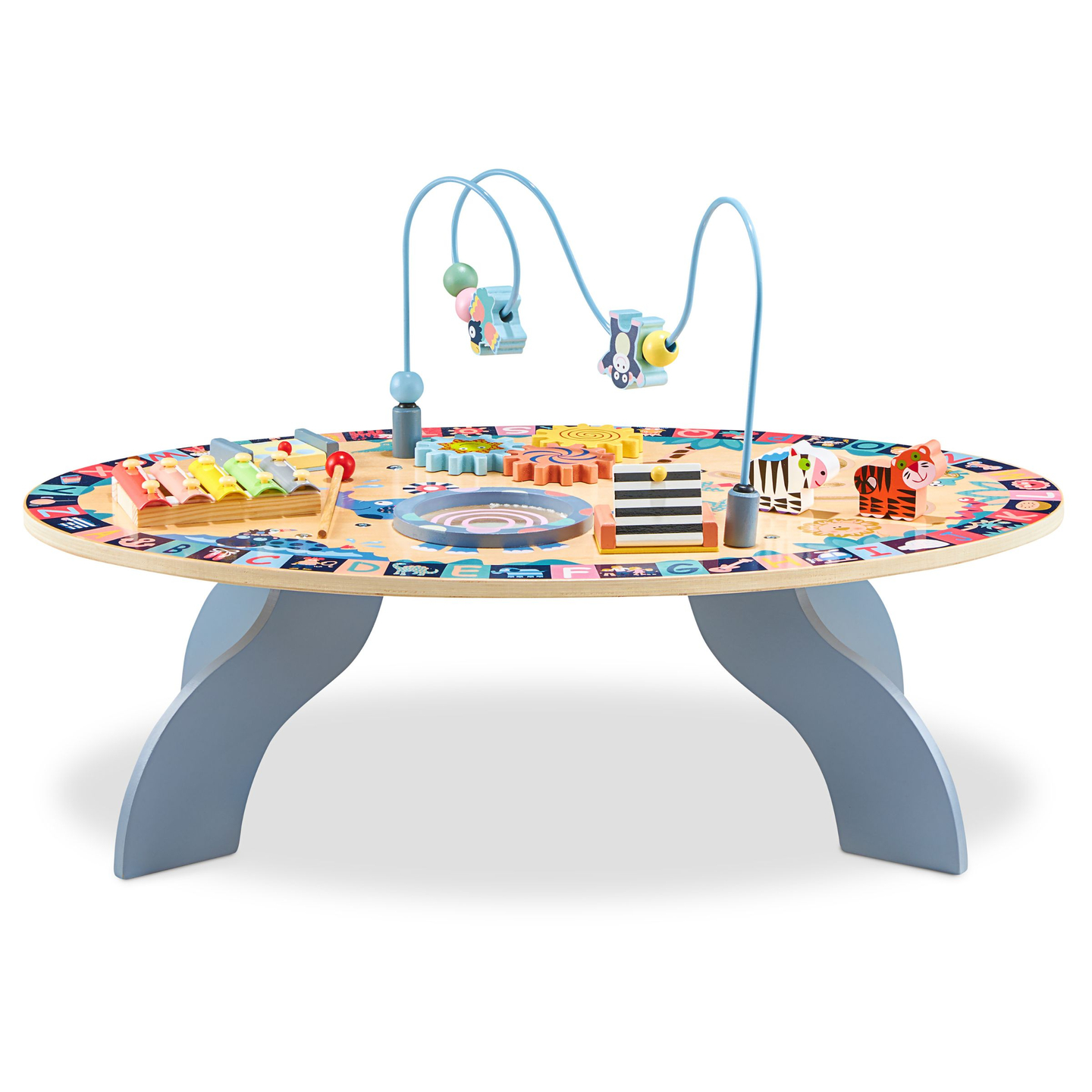 Drveni edukativni stol 7 u 1, glazbeni, senzorni