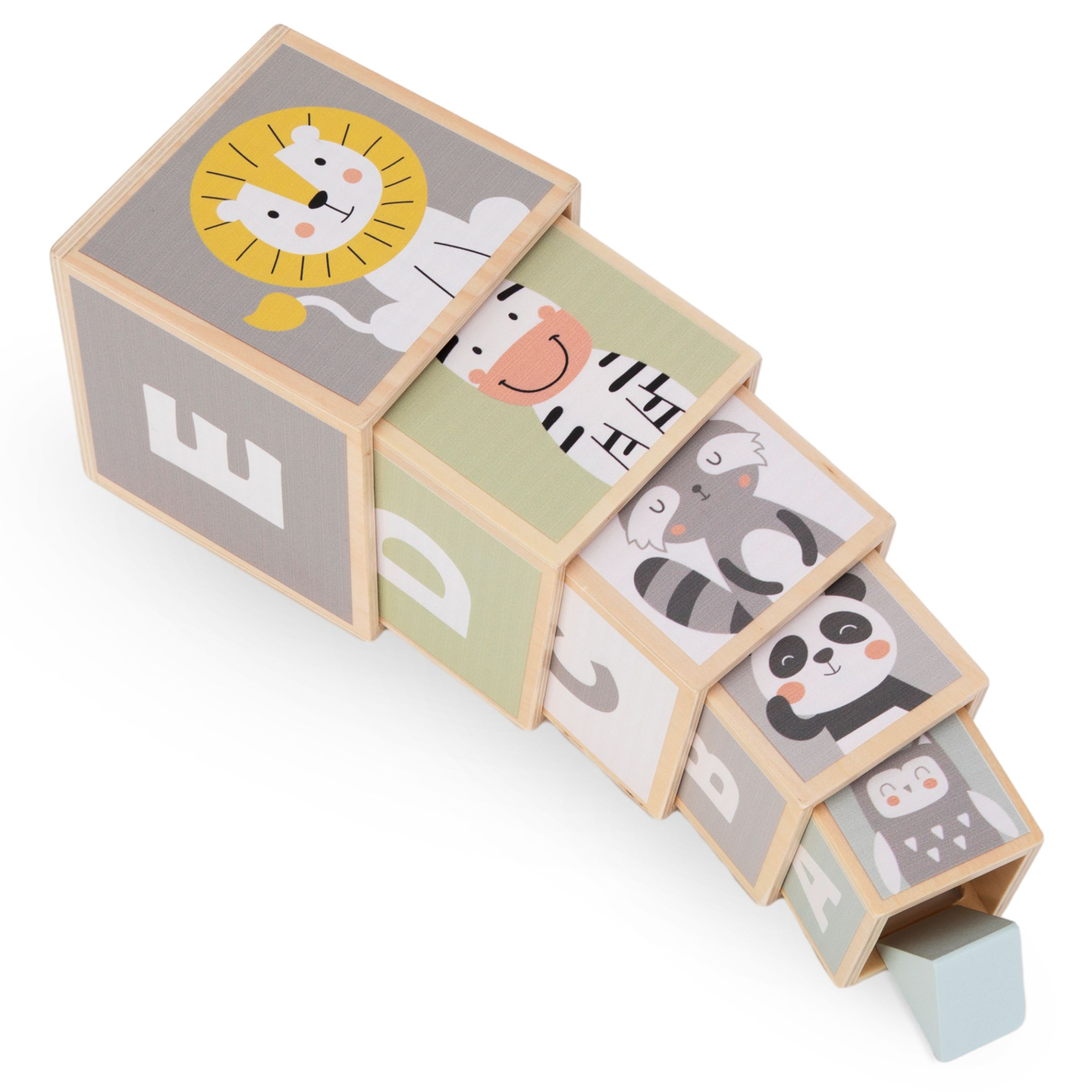 Drveni toranj - razvrstač oblika brojeva abeceda životinja