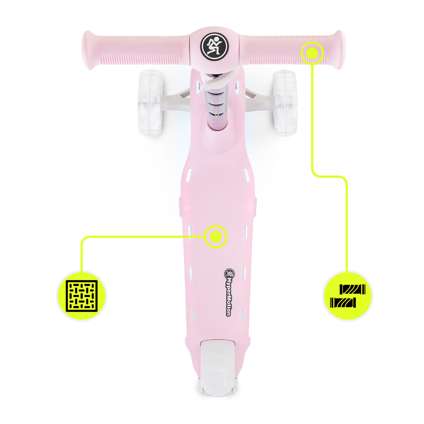 HyperMotion BECKY balansni skuter - RGB LED osvjetljenje, roza