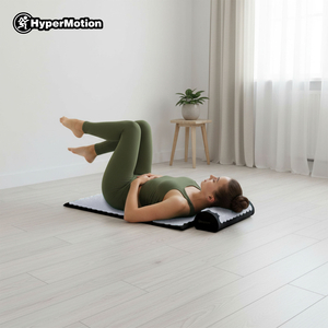 Prostirka za akupresuru s jastukom i navlakom - 72 cm HyperMotion crno-bijela