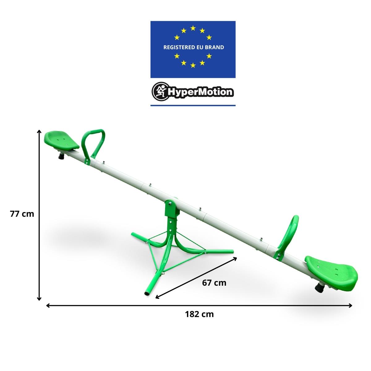 Vrtna ljuljačka 2-u-1, greda za ravnotežu za 2 osobe s funkcijom vrtuljka od 360 stupnjeva