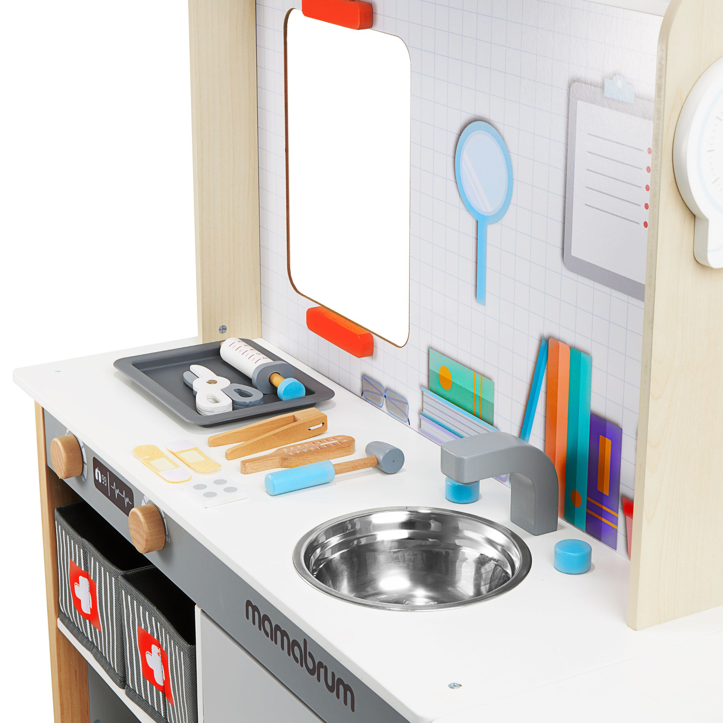 Drvena liječnička ordinacija bolnica XXL - liječnički set s priborom