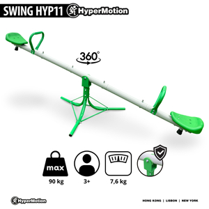 Vrtna ljuljačka 2-u-1, greda za ravnotežu za 2 osobe s funkcijom vrtuljka od 360 stupnjeva