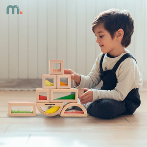 Set drvenih senzornih blokova s raznim punjenjem - 15 dijelova