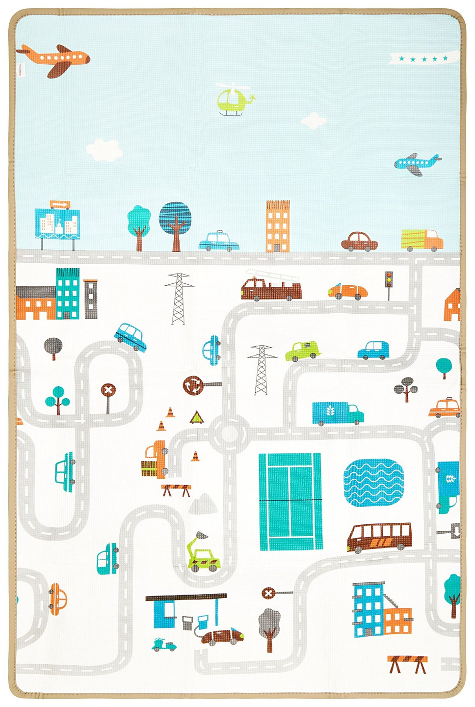 Dvostrana pjenasta prostirka - zemlja bajki / grad - 180x120x0,5cm