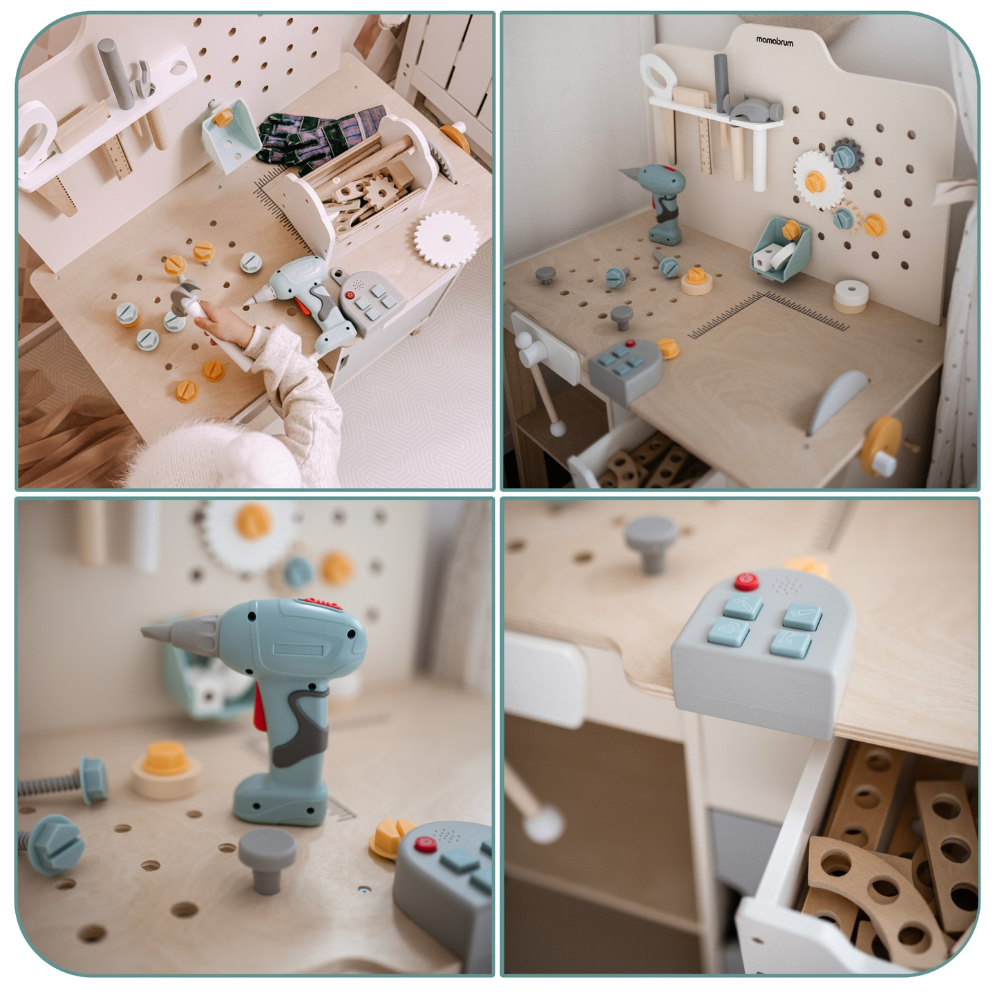 Velika drvena radionica s XXL alatom - DIY set, 74 elementa