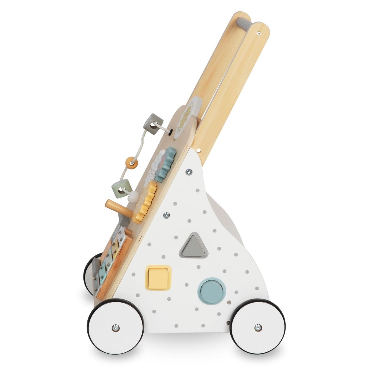 Drvena edukativna hodalica 8 u 1 / guralica za bebe - manipulativna daska